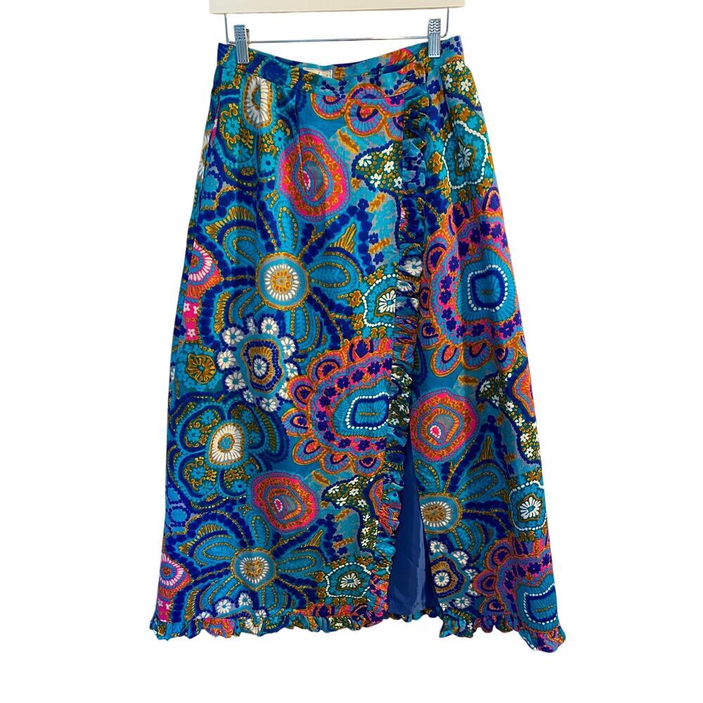 Rare Vintage 1960's Alice of California Women's Wrap Maxi Skirt